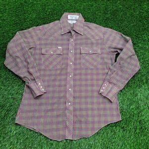 Vintage 80s Chute #1 Pearl Snap Western Shirt Large 16.5 34/35 Yoke USA